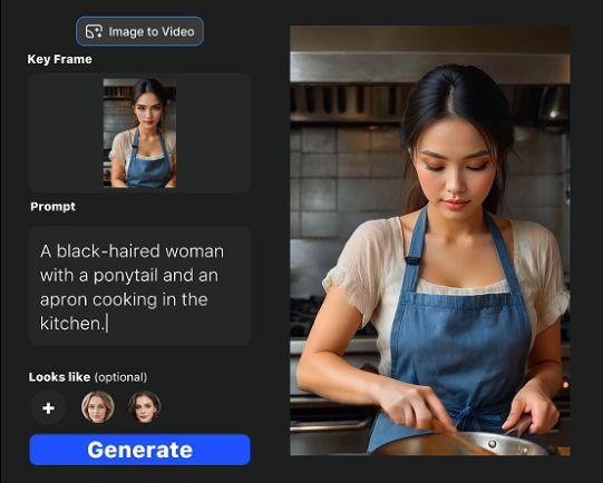 User interface of DeepSwap.ai showing video upload and face swap options