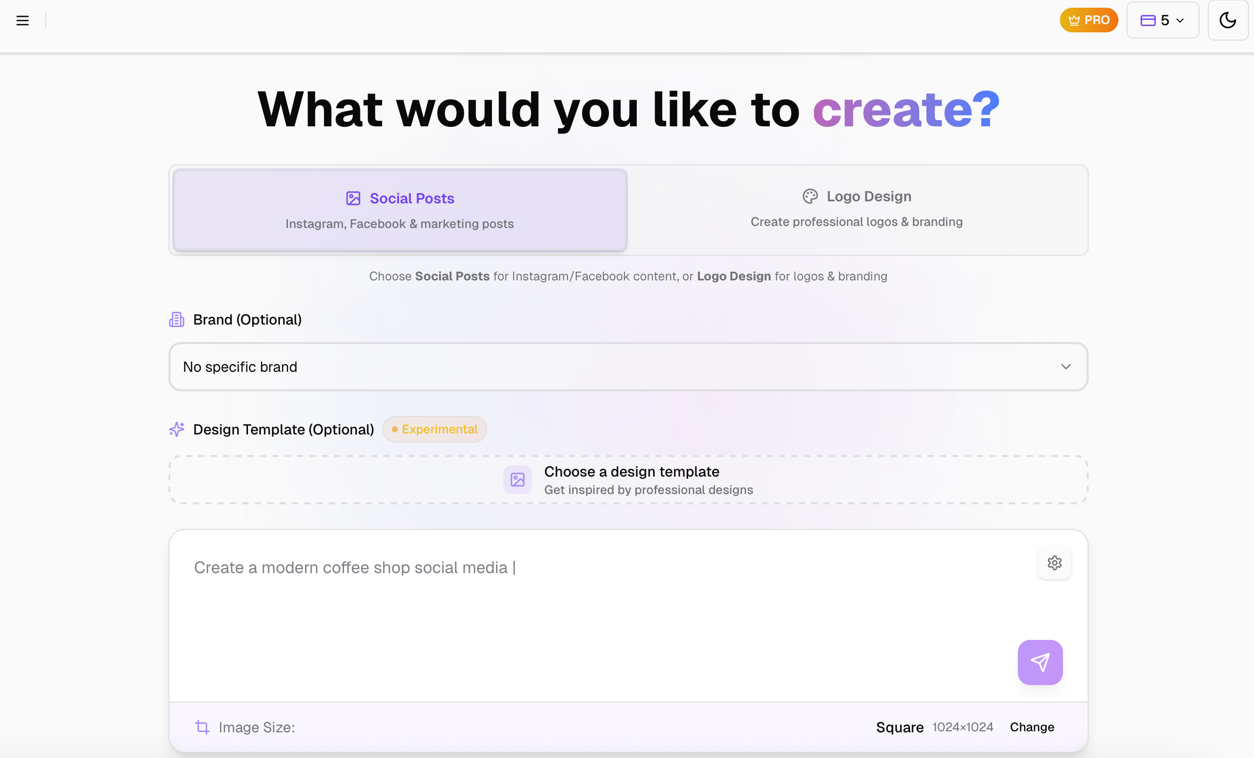 AI content generator interface with scheduling and preview tools